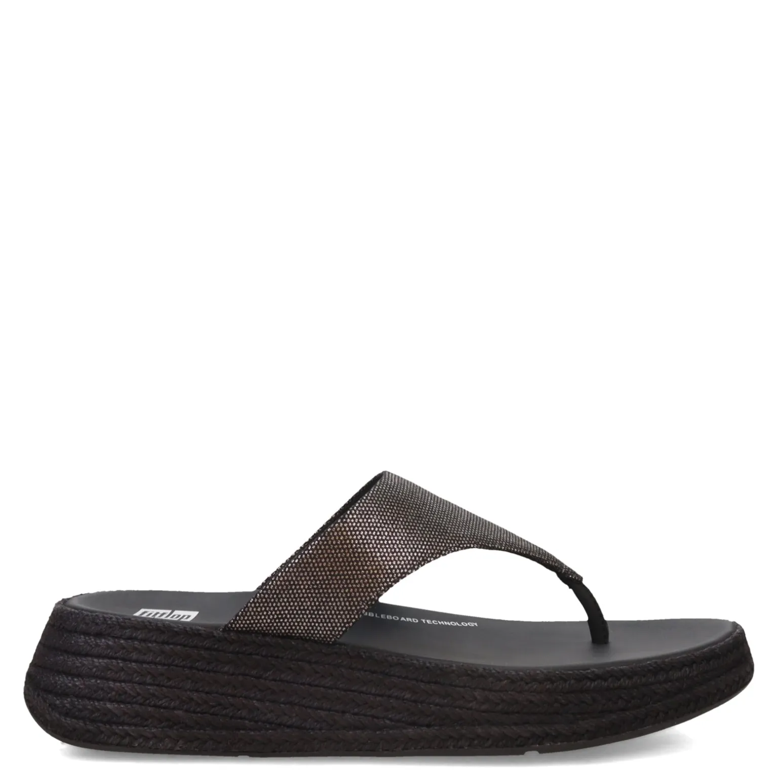 Women's FitFlop, F-Mode Espadrille Glitz Thong Sandal