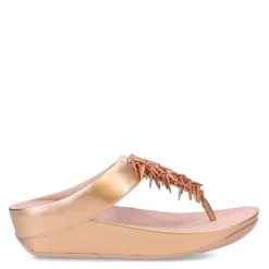 Women's FitFlop, Rumba Beaded Metallic Toe-Post Sandal