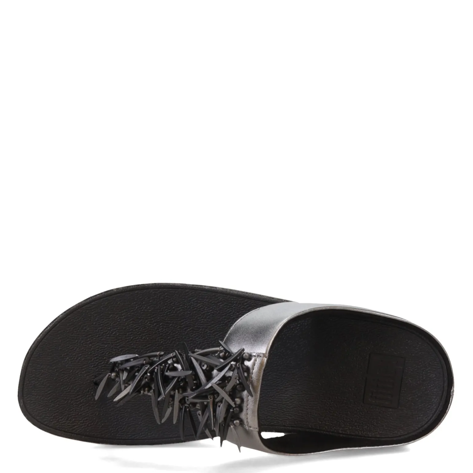 Women's FitFlop, Rumba Beaded Metallic Toe-Post Sandal
