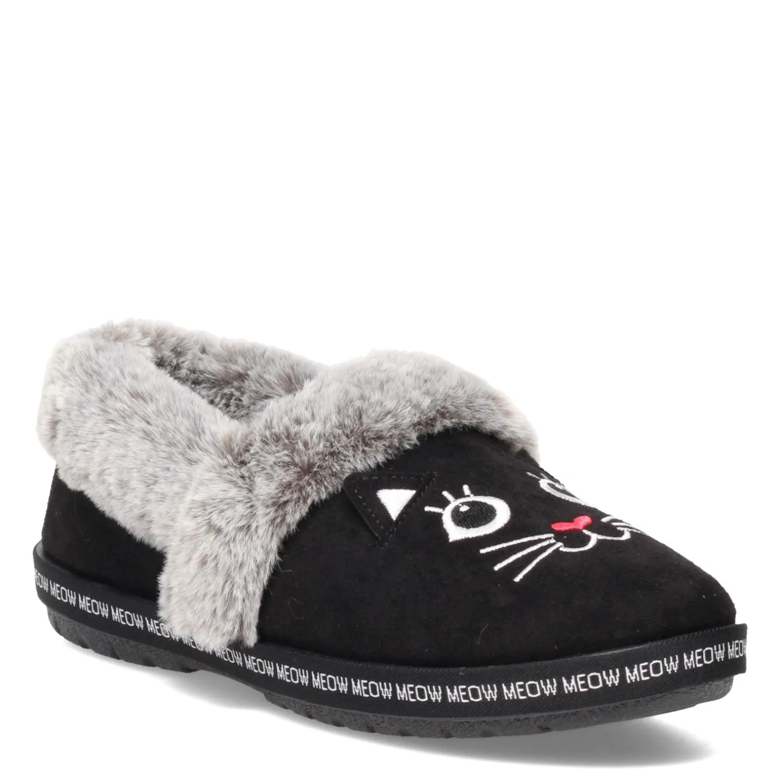 Women's Skechers, BOBS Too Cozy - Meow Pajamas Slipper - Wide Width