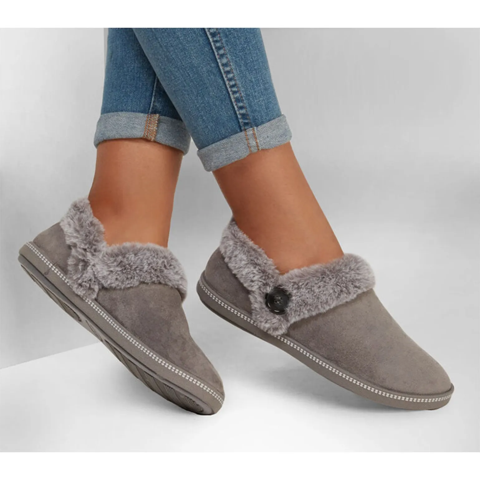 Women's Skechers, Cozy Campfire Fresh Toast Slipper - Wide Width