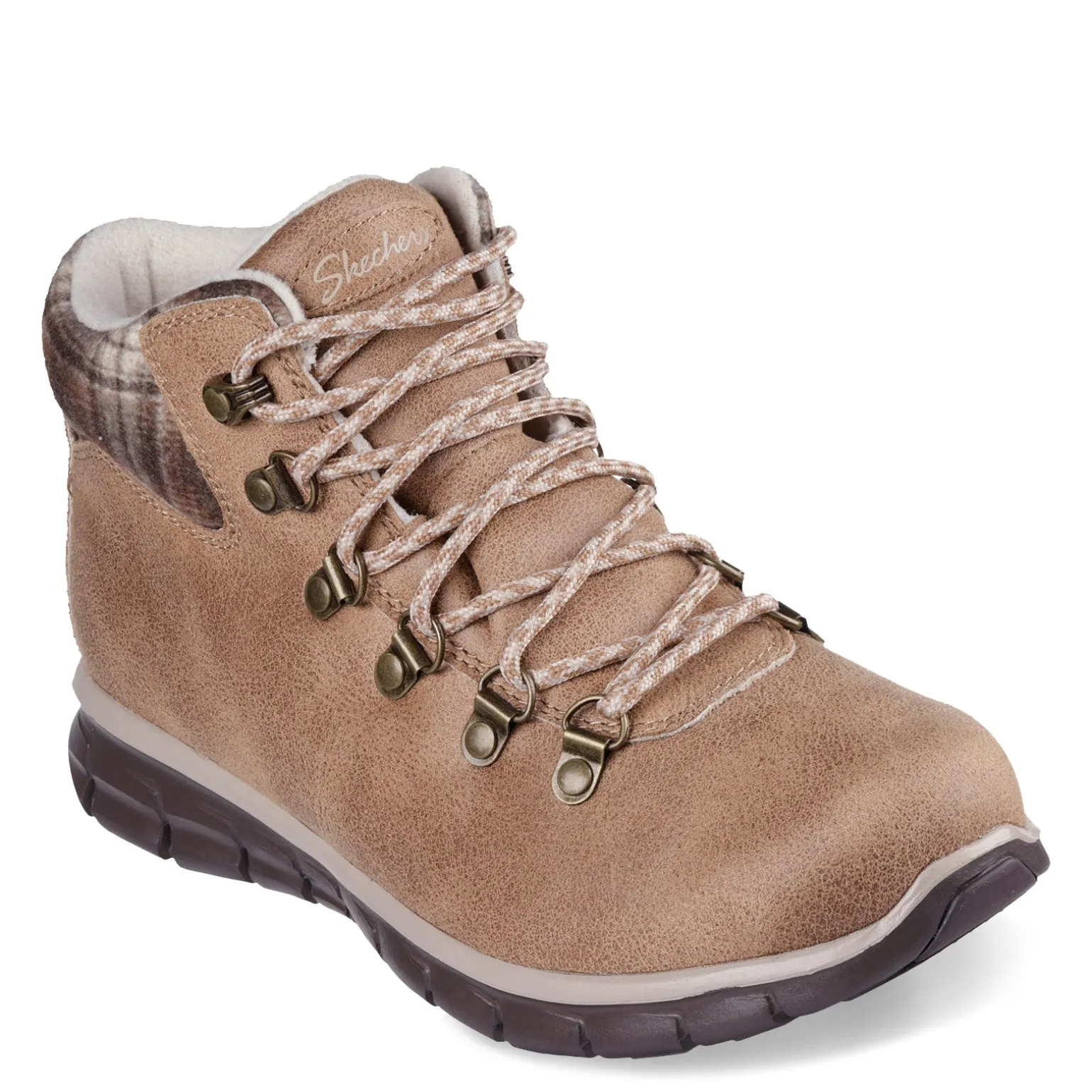 Women's Skechers, Synergy - Plaid Mood Boot